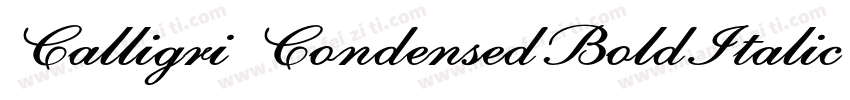 Calligri CondensedBoldItalic font字体转换